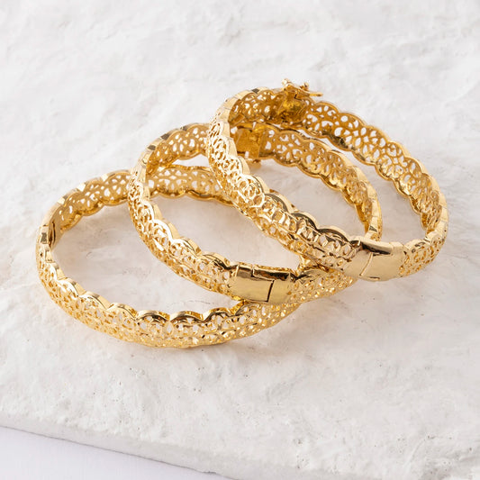Morocco Trend 18k Gold Color Jewelry Set for Party Design Earrings and Pendant Necklace Bracelet Ring Set for Engagement