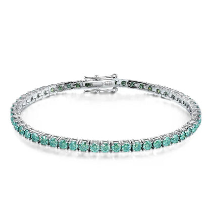 3/4/5mm Pass Diamond Test Moissanite Tennis Bracelets for Women Men Original 925 Sterling Silver Bangles with Certificate