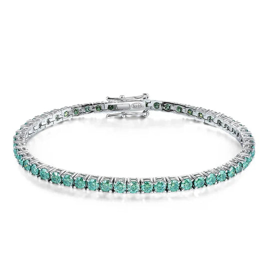 3/4/5mm Pass Diamond Test Moissanite Tennis Bracelets for Women Men Original 925 Sterling Silver Bangles with Certificate