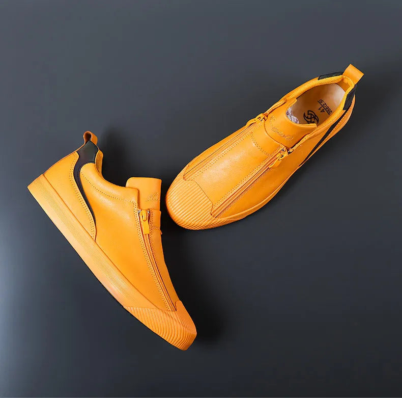Men's Trendy Sneakers Leather Soft Sole Men Shoes Size 38-44