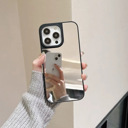 Luxury Makeup Mirror Phone Case For iPhone12 13 14 15 17Pro Max11 16Pro Max 17Pro iPhone Air 16Plus Hard Case MagSafe Compatible