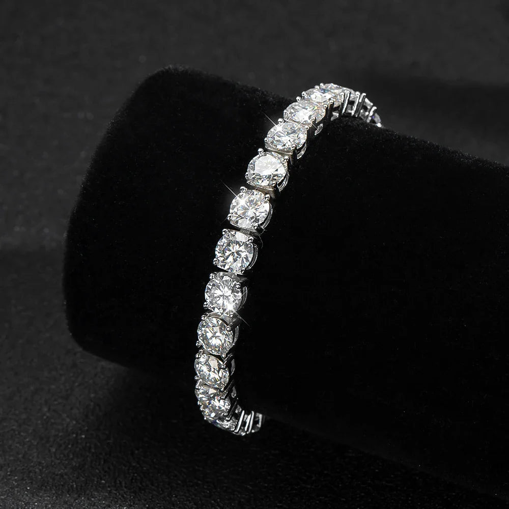 6.5mm D Color Moissanite Tennis Bracelets 4 Prong Setting Classic Trendy Women Man Fine Jewelry s925 Sliver Bracelet
