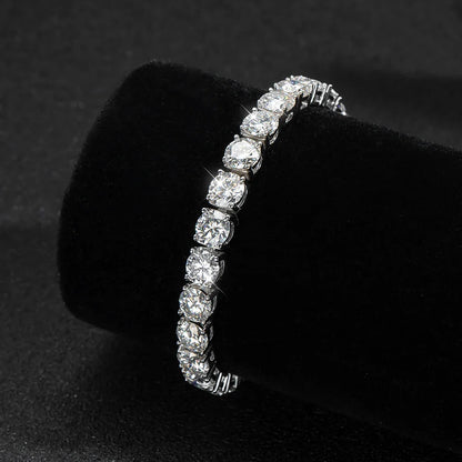 6.5mm D Color Moissanite Tennis Bracelets 4 Prong Setting Classic Trendy Women Man Fine Jewelry s925 Sliver Bracelet