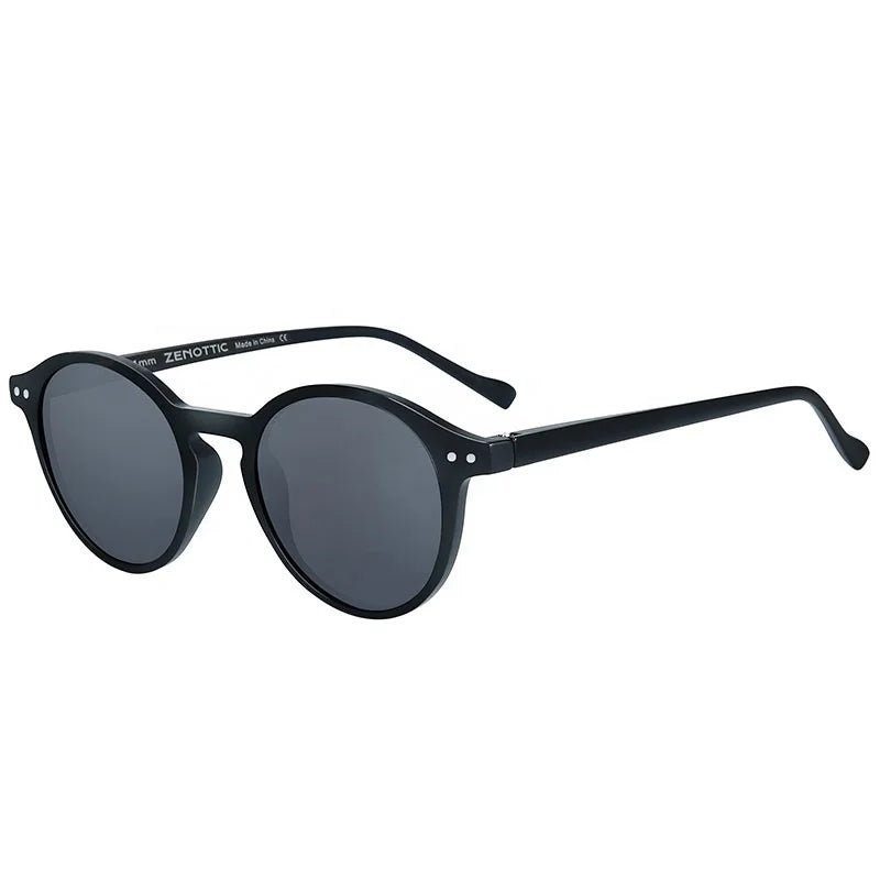 Sunglasses for Men: Vintage Retro Polarized Circle Sun Glasses