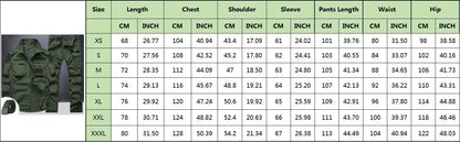Summer Tactical Sets Mens Outdoor Breathable Multiple Pockets Combat Training  Long Sleeve Shirts Cargo Pants Suits Male