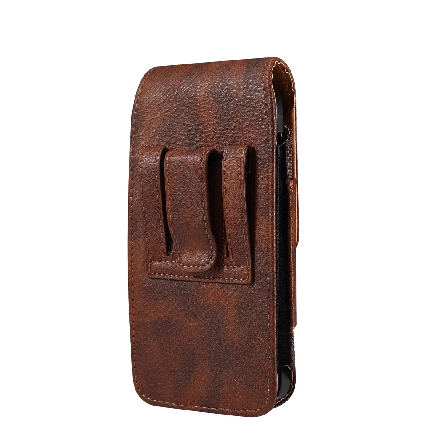 Universal Leather Men Waist Bag Mobile Phone Belt Clip Case For iPhone Samsung Galaxy Xiaomi Redmi Poco Oppo 7 Pro Holster Pouch