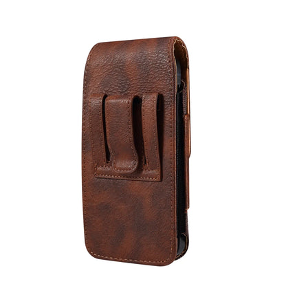 Universal Leather Men Waist Bag Mobile Phone Belt Clip Case For iPhone Samsung Galaxy Xiaomi Redmi Poco Oppo 7 Pro Holster Pouch