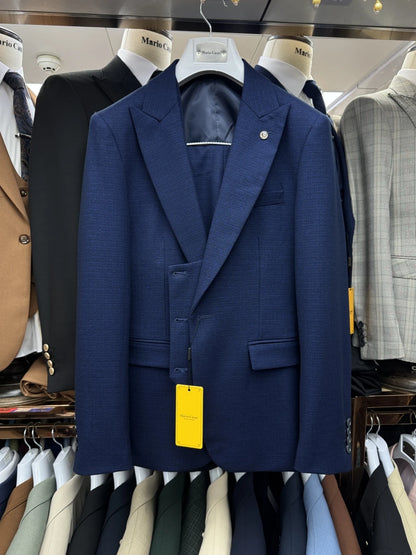 2026 Newest Men's Slim Fit Suits 3 Pieces Jacket Vest Pants Business Office Outfit One Button Tuxedo For Men Interview Wear