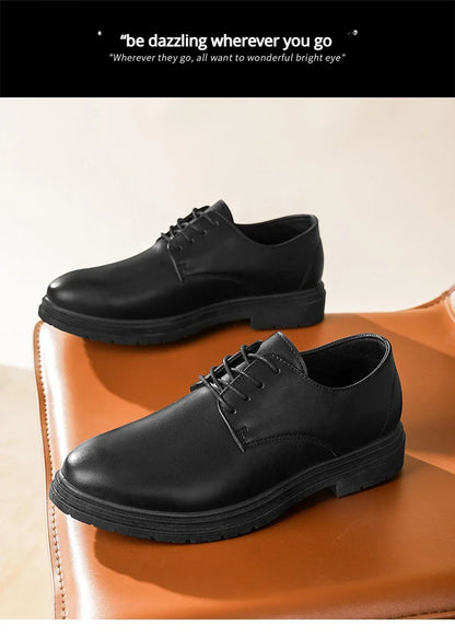 Men Formal Leather Shoes Oxford Shoes Mens Dress Shoe Black Pointed Toe Men Loafers Party Office Business Casual Shoes for Men