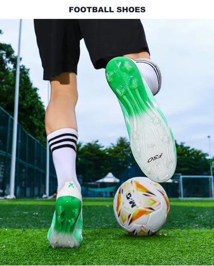 New Men Football Boots Non-Slip Boys Cleats Hot-selling Soccer Shoes Grass Outdoor Match Sneakers High-quality High-top Light