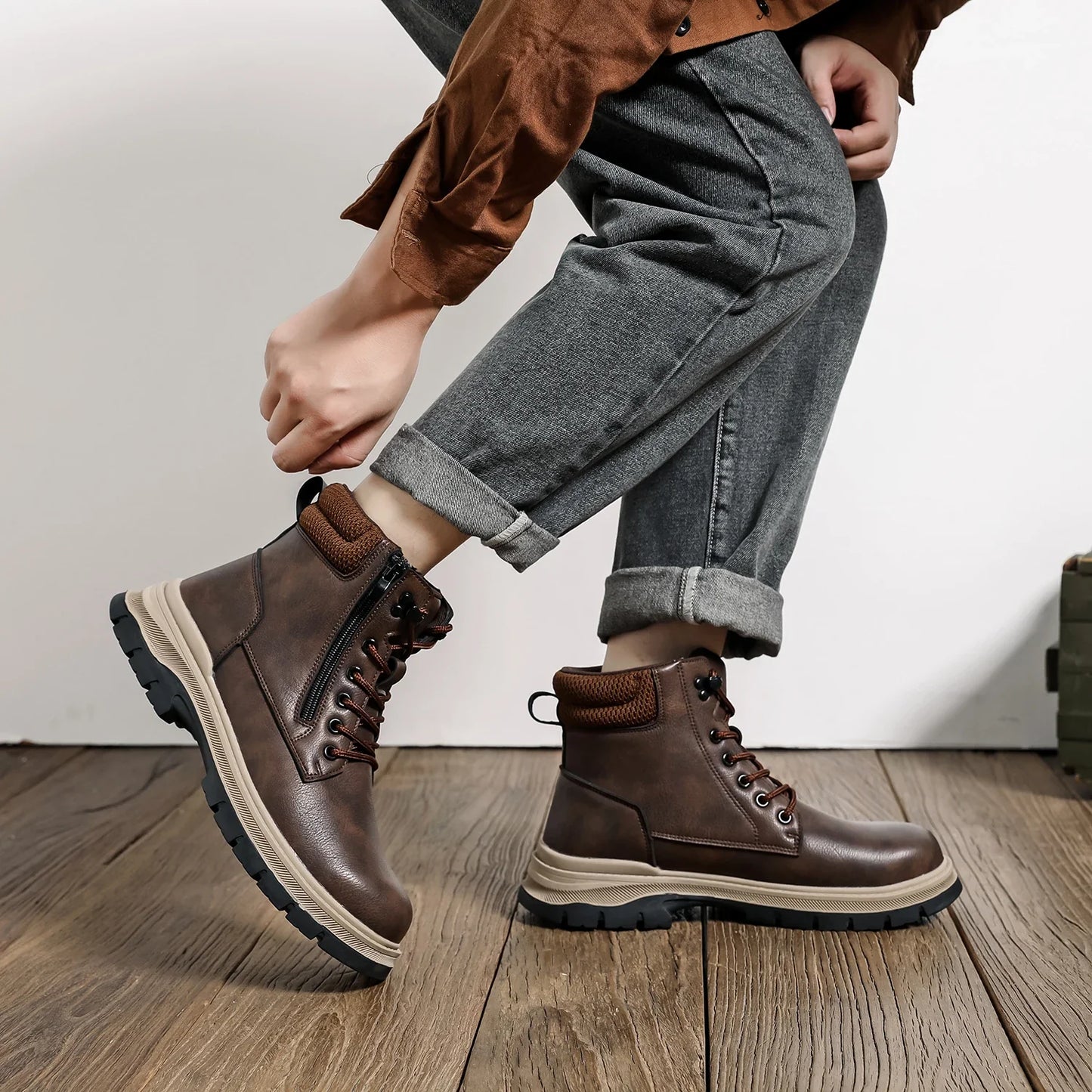 Waterproof Safety Shoes Comfort Men for Work Steel Toe Industrial Boots Man Protection Kevlar insoles Platform Boots