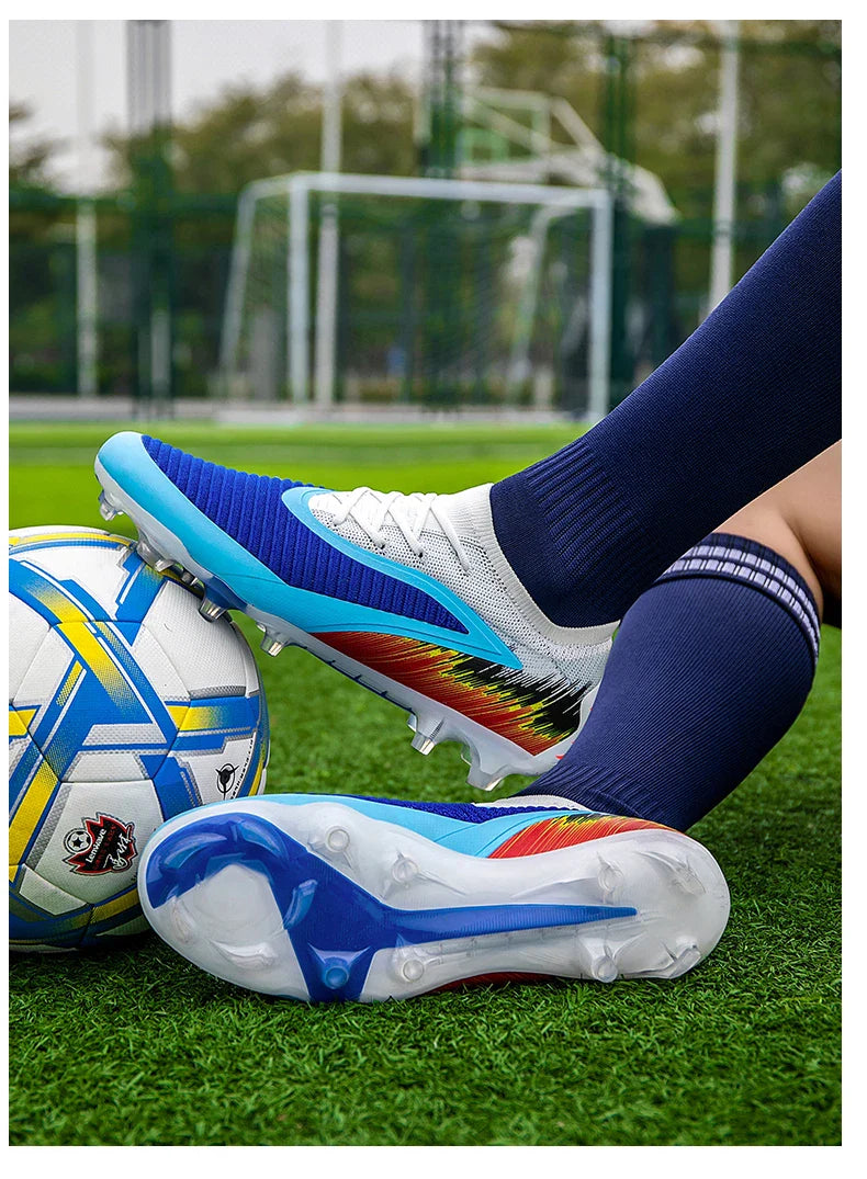 New Men Soccer Shoes Cleats Women Professional Football Boots Training Outdoor Durable Firm Ground Lightweight Adult Rugby