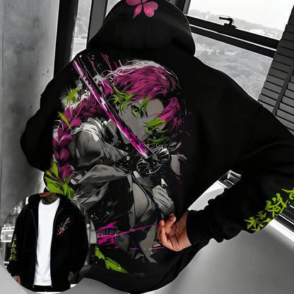 Demon Slayer Anime Zipper Hoodie 2026 Autumn/Winter  Unisex Color Printed Casual Sports Japanese Harajuku Sweater Top