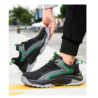 Men's Labor Protection Shoes Anti-Smashing Anti-Piercing Lightweight Breathable Wear-Resistant Safe Work Shoes