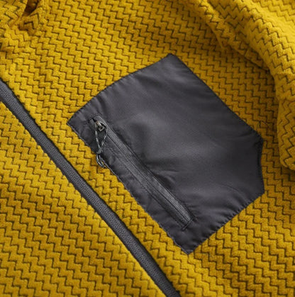 Outdoor Men's and Women's Leisure Sports Fishing Travel Trend Mountain Grab Velvet Hooded Wavy Camping All-match Jacket