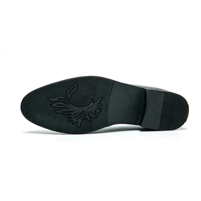 Men's Leather Casual Slip-On Shoes Business Dress All-Match Wedding Shock-Absorbing Wear-Resistant Footwear Size 38-48