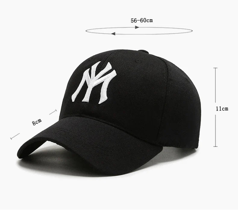 Fashion Korean Letter MY Baseball Cap 3D Embroidery Dad Hat Men