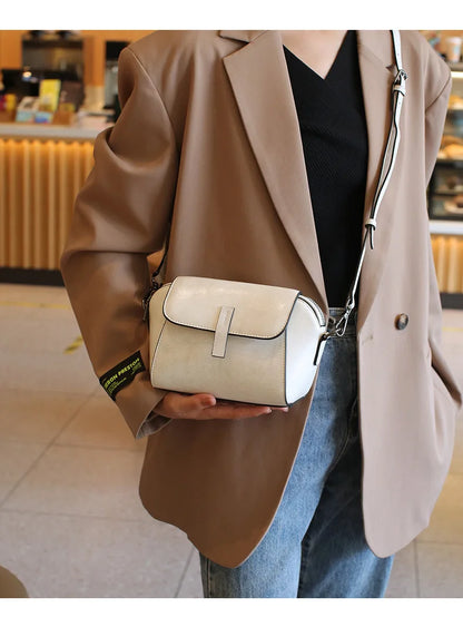Women's Small Phone Bag Fashionable Oil Wax Cowhide Leather Handbag Versatile and Simple Shoulder Bag High Quality Crossbody Bag