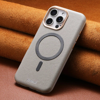 Solid Color Leather For Magsafe Magnetic Shockproof Phone Case For iPhone 17 Pro Max 15 13 14 16 Pro Max Bumper Cover