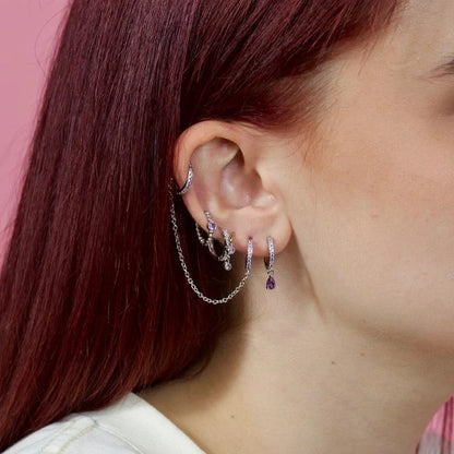 ROXI Ear Jewelry Set Water Drop Suit Earrings For Women Fashion Tassel Hoop Earring Piercing Pendientes Casual Street Jewelry