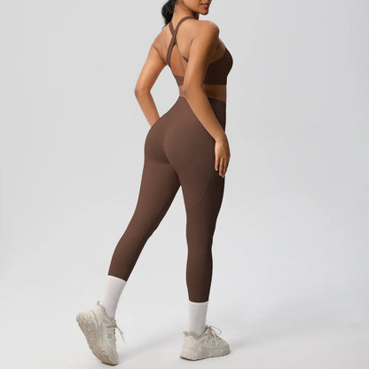 Yoga Suit Sports Set Womens Sportswear Sports women's yoga bra  Tummy Control Slimming Booty Leggings Women's tracksuit