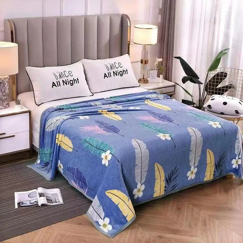 Thickened Velvet Blanket Children Single Double Person Fleece Coral Velvet Blanket Retail Coral Fleece Blanket Velvet Throw B...