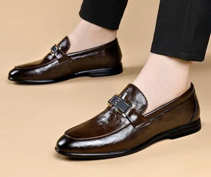 British Style Business Men's Formal Shoes Brown Slip-on Cheap Liquidation Elegant and Classic Leather Casual 39 Social Shoe Male