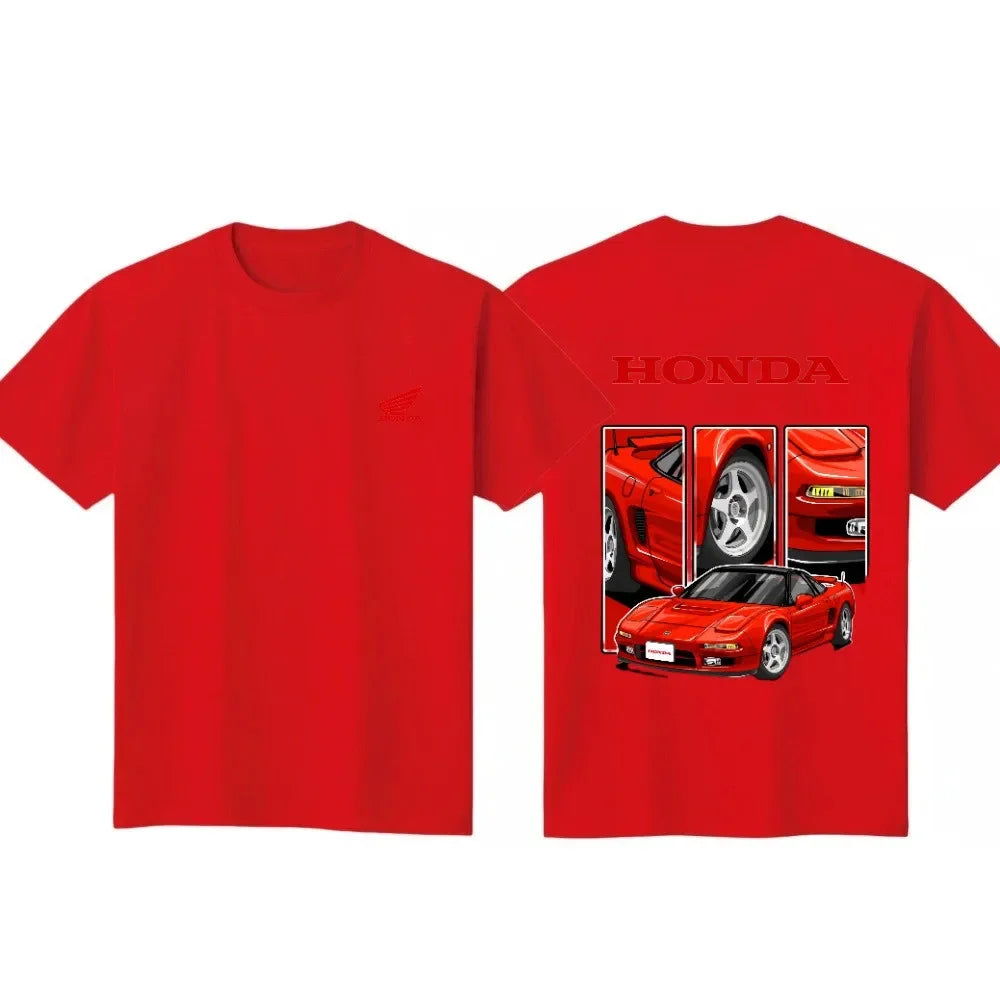 Honda 2026 Hot Selling Stylish New Comfortable Printed Loose Breathable Summer Motorcycle Racing Men's T-Shirt