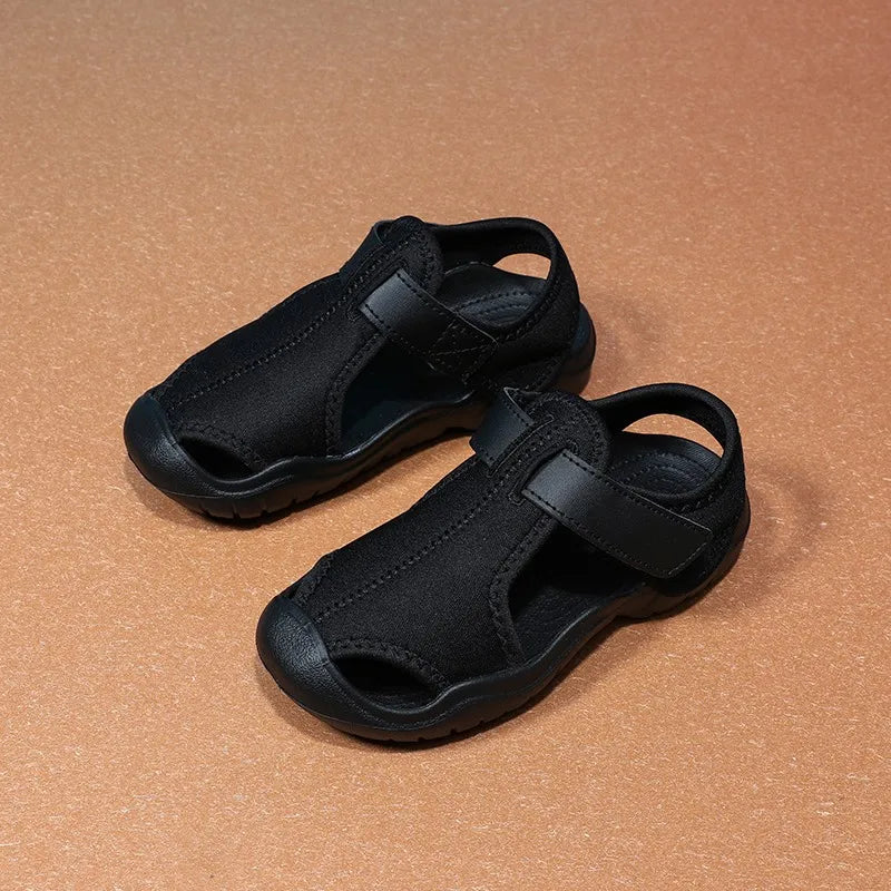 Kids Closed-Toe Sport Sandals Breathable Water Shoes Luxury Non-Slip Summer Beach Shoes Sandals for Toddler Boys Girls