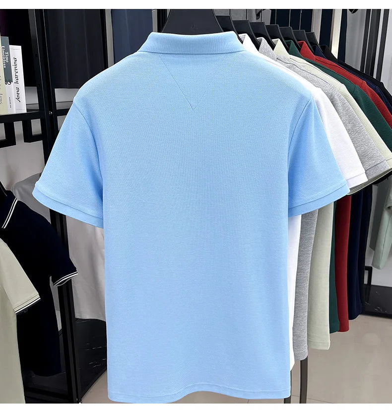 High end brand 100% cotton short sleeve polo shirt men luxur pony embroidery comfort breathable fashion T-shirt summer new top