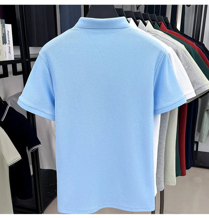 High end brand 100% cotton short sleeve polo shirt men luxur pony embroidery comfort breathable fashion T-shirt summer new top