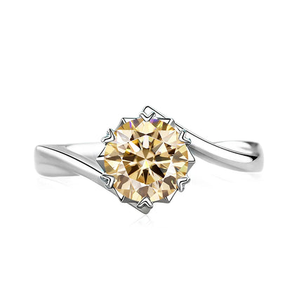 Black Pink Moissanite Women Rings S925 Sterling Silver Jewelry For Wedding Engagement Ring With Certified Women's Ring