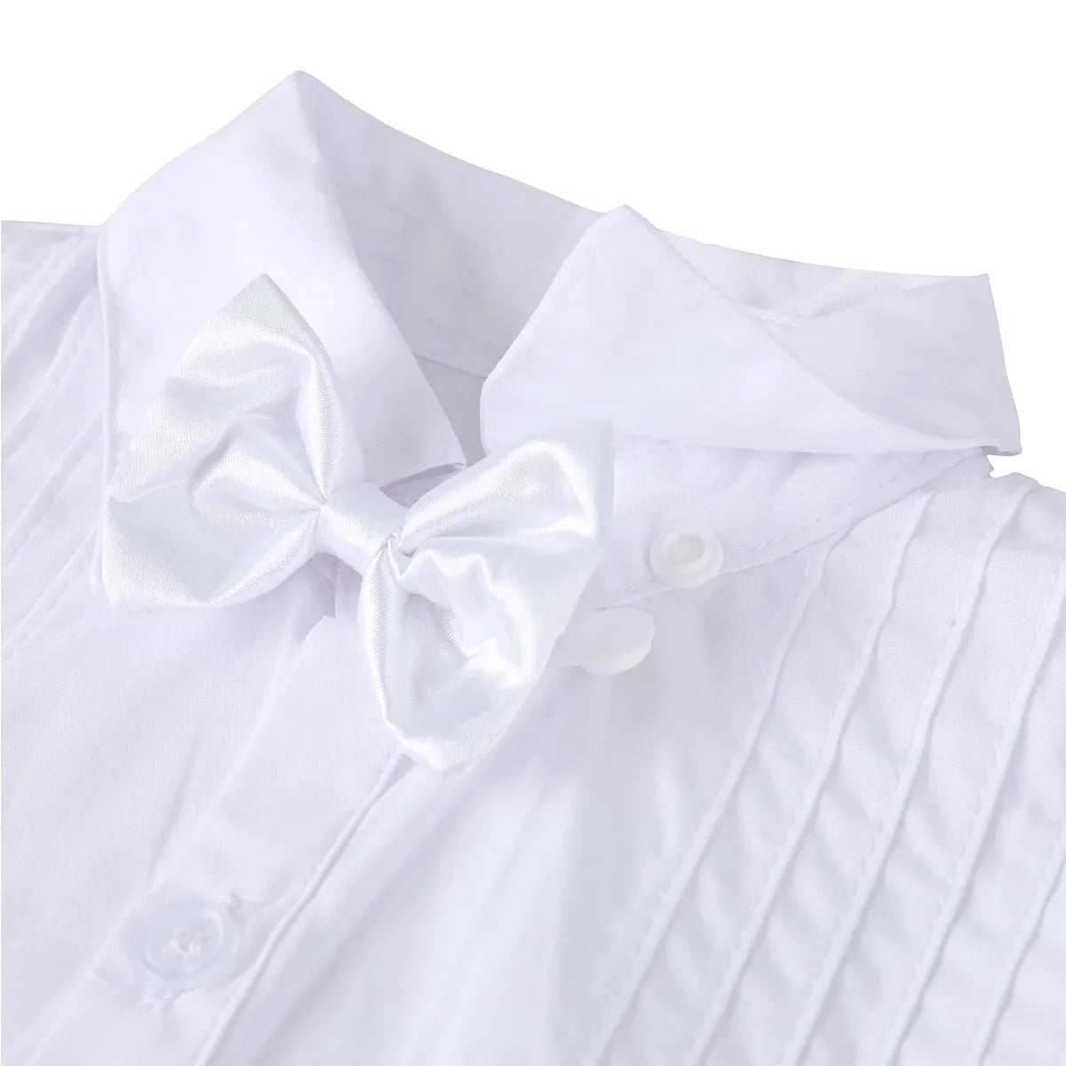 Baby Boy Baptism Outfit Infant White Christening Suit with Hat Toddler Wedding Birthday Party Clothing Long Sleeved Tuxedo 5PCS