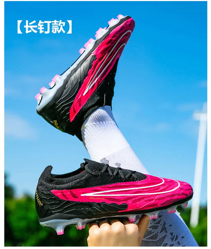 Men Training Football Boots Non-Slip Soccer Shoes Outdoor Cleats Futsal Breathable Sneakers Unisex Comfortable FG/TF Ultralight