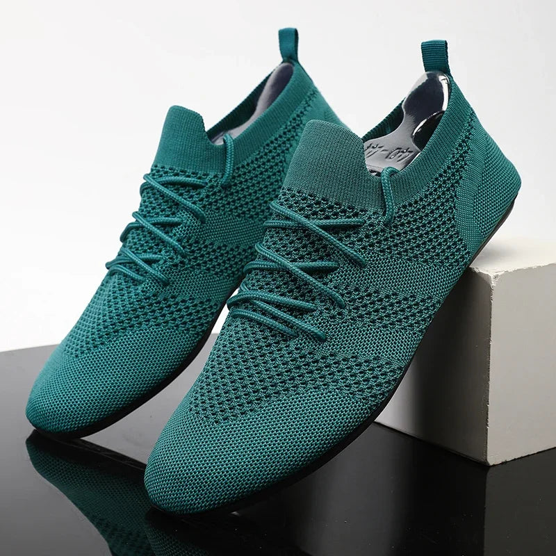 Male Summer Driving Shoes Flat Breathable Fashion Walking Shoes Mens High Quality Mesh Comfortable Soft Sole Casual Loafers