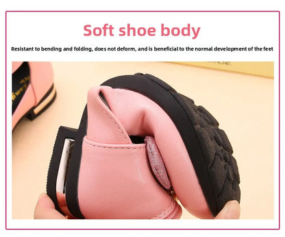 2026 Shiny Bow Stage Elegant Comfortable Catwalk Fashion Spring/summer Students Baby Girls Princess Shoes Cute Kids Sandals