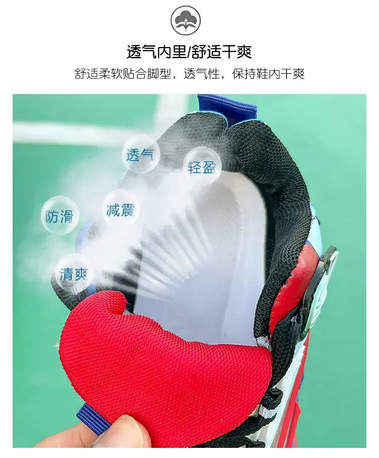 Kids Sneakers Breathable Mesh Sports Shoes for Children Boys Lightweight Basketball Shoes 2025 New Casual Sneakers Boys Trainers