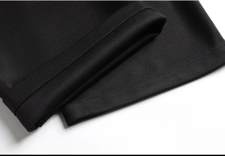 Plus Size 29-42 Mens Summer Thin Business Casual Suit Pants Long Dress Pants Men Elastic Straight Trousers Formal Pants