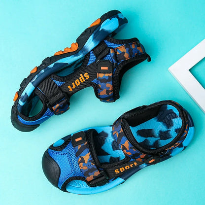 Camouflage Boy Sandals Kids Summer Shoes 2026 New Fashion Beach Outdoor Water Barefoot Shoes Sneaker Casual Sports Sandals