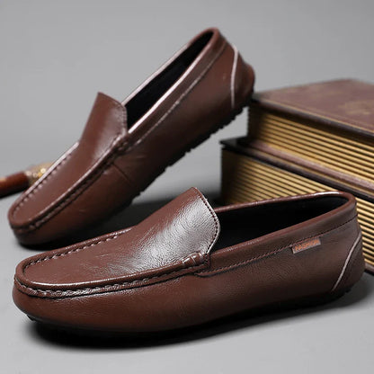 Men's Summer Breathable Summer Leather Shoes Casual Fashion Single Shoes