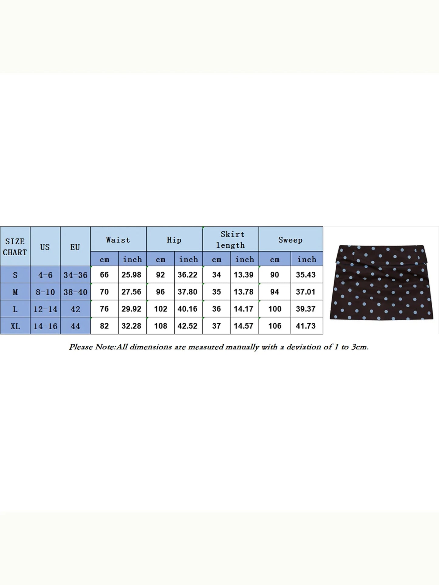 Women's Dot Mini Skirt Summer Fashionable Versatile Elastic Waist Bodycon Skirts