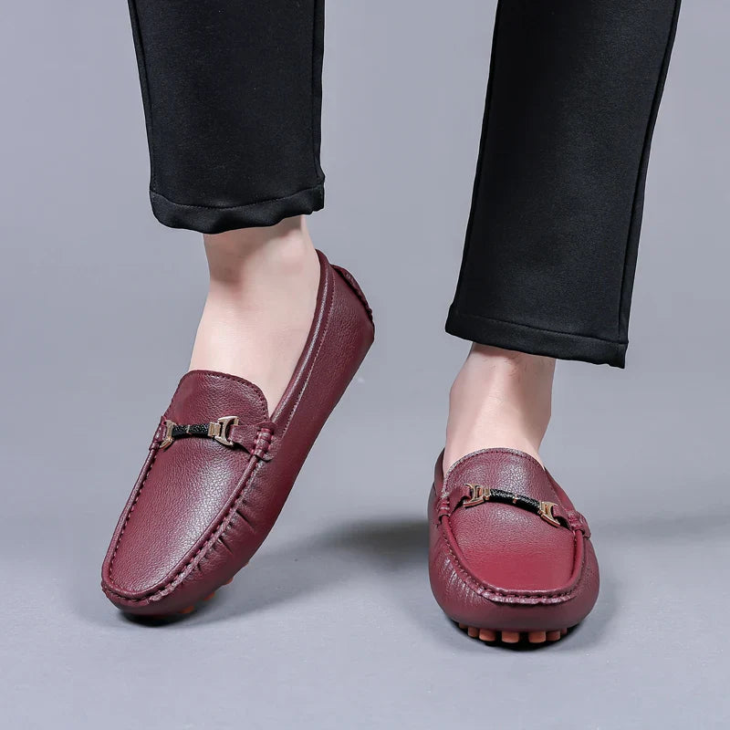 Handmade Leather Casual Men Shoes Design Loafers Man Comfortable Slip on Men Loafers Hot Sale Moccasins Driving Shoes