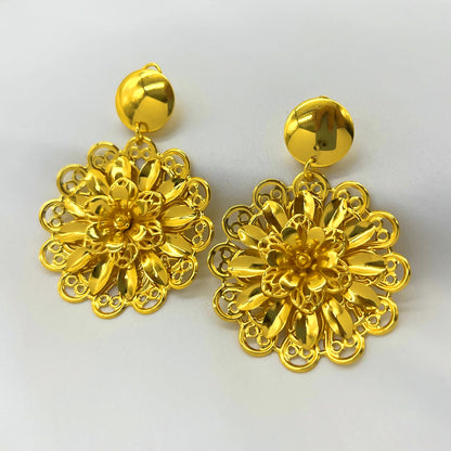 Elegant Dubai 24K Gold Plated Necklace Earrings Fashion New Design Trendy Jewelry Sets for Women Party Gift Wedding Accessories