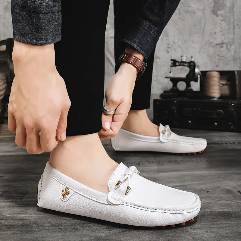 Summer Mens Fashion High Quality Outdoor Casual Leather Shoes Comfortable Breathable Classic 2024 New Slip on Men's Shoes