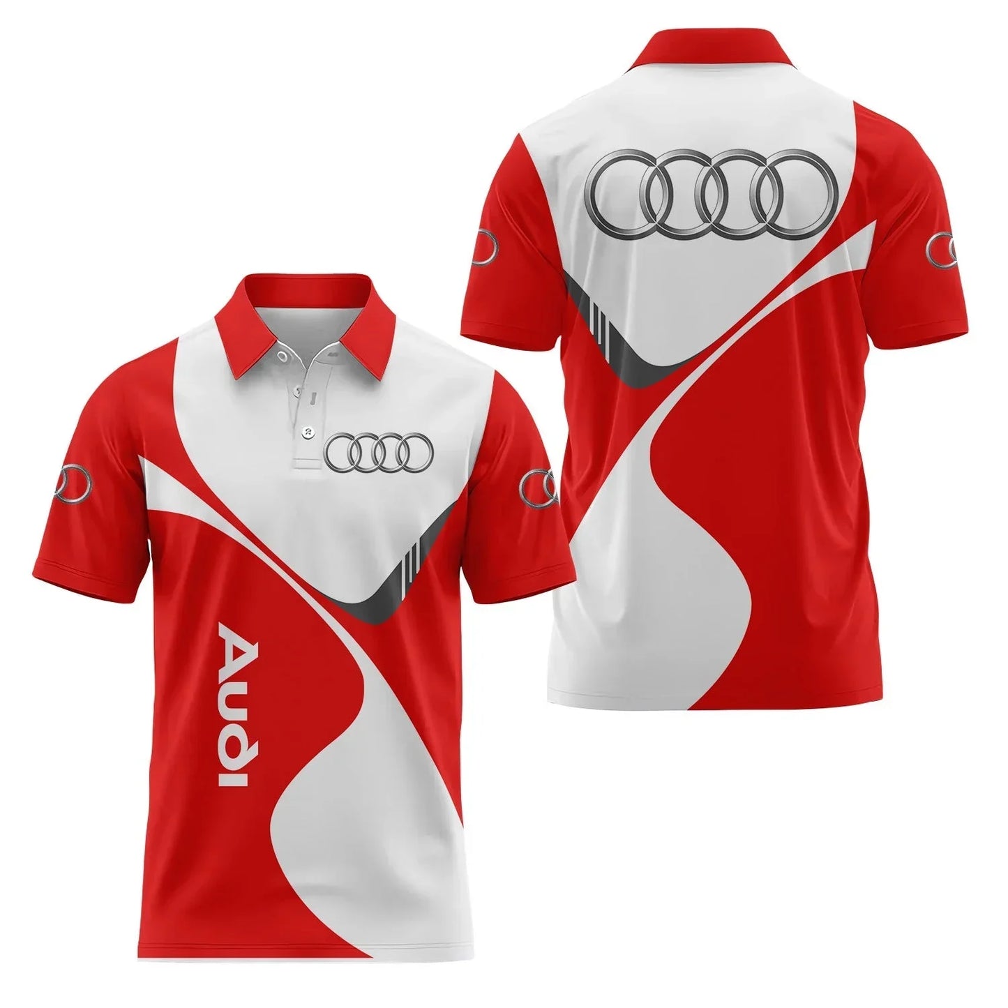 3D Printed Short-Sleeved Polo Shirt Casual High-Quality Sports Fashion T-Shirt with Collar