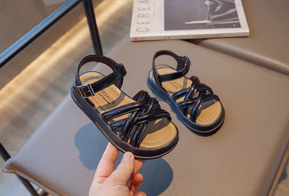 2026 Elegant Summer New Style Korean Version Princess Children's Sandals Elegant Open Toe Stylish Versatile Cute Student Sandals