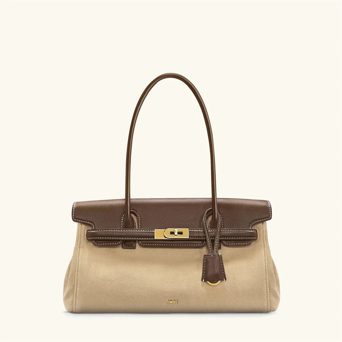 Women's 2026 New Yara Underarm Bag Large Capacity Breadstick Bag Small Design Trendy Lock Buckle Soft Leather Handbag