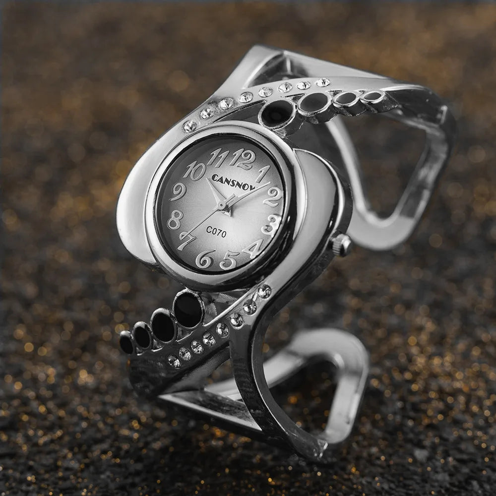 New Design Women Bangle Wristwatch Quartz Crystal Luxury Relojes Rhinestone Fashion Female Watches Hot Sale Eleagnt Mujer Watch