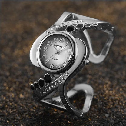 New Design Women Bangle Wristwatch Quartz Crystal Luxury Relojes Rhinestone Fashion Female Watches Hot Sale Eleagnt Mujer Watch