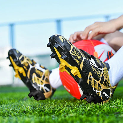 Boys Football Boots New Resistant Casual Kids Soccer Shoes Sneakers Grass Non Slip Training Sports Fast Match Breathable Cleats